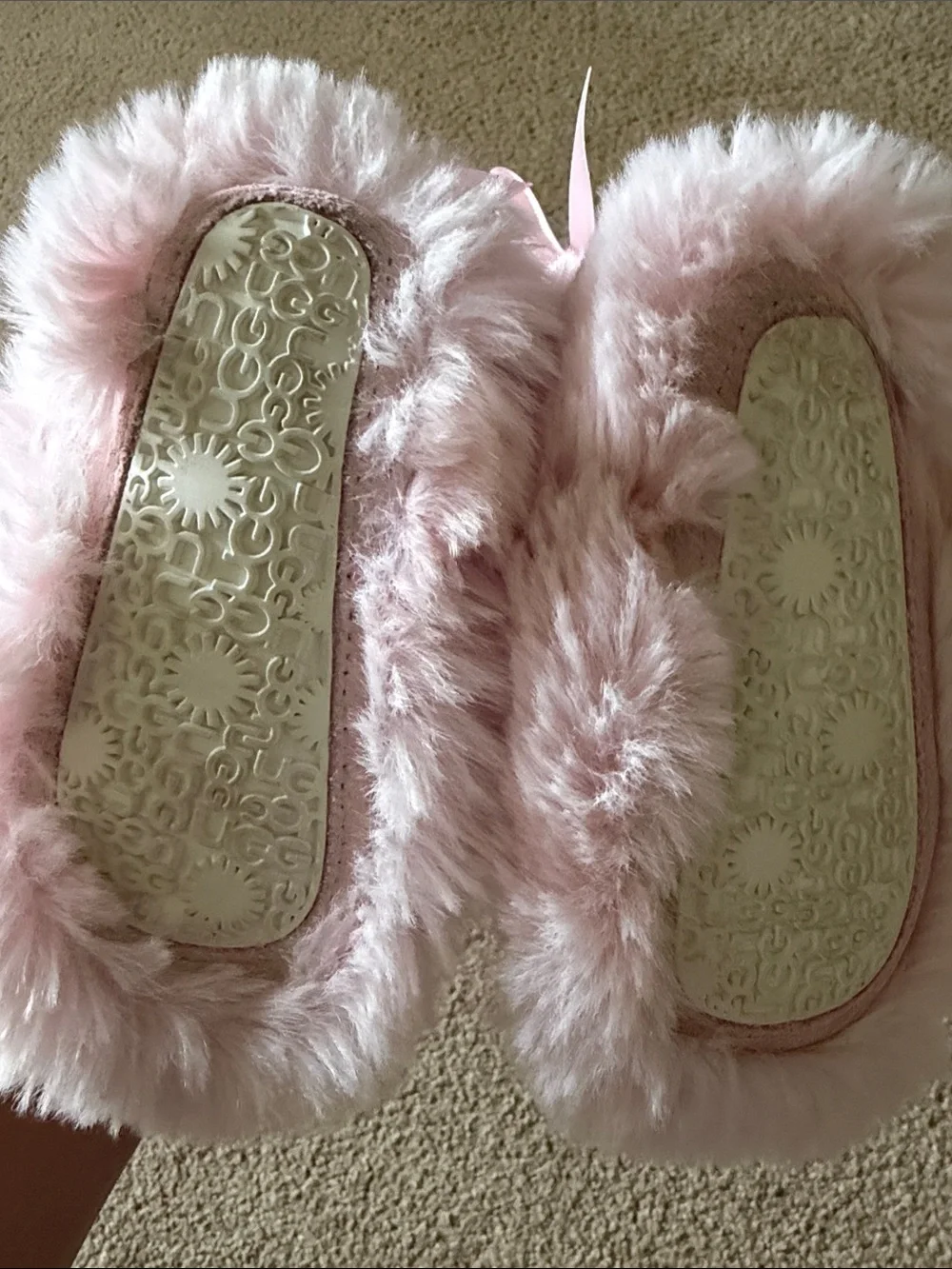 UGG Baby Pink Plush One-Piece Footies